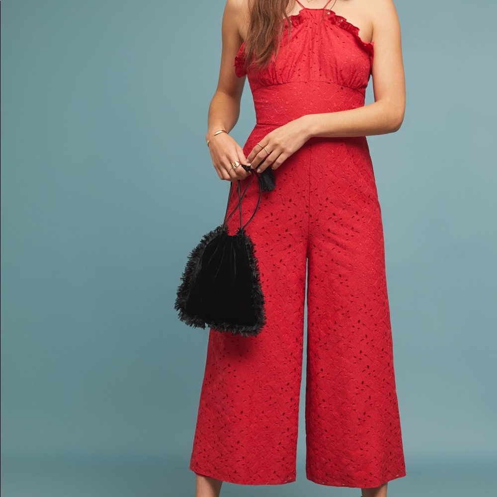 NWT Keepsake Octavia Lace Halter Jumpsuit Anthro